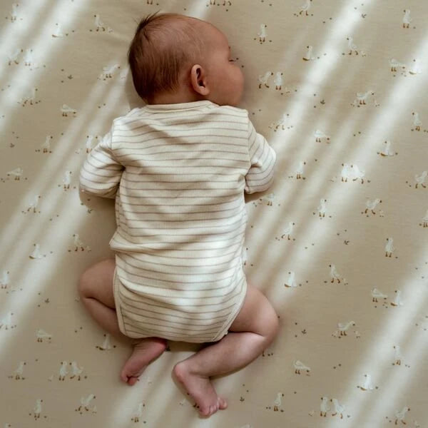 Little Dutch patura dublata din bumbac organic cu doua fete 110x140 cm 0m+ Little Goose
