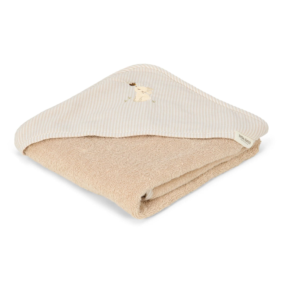 Little Dutch prosop cu gluga 75x75 cm 0m+ Newborn Naturals - Baby Bunny