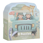 Little Dutch puzzle 6in1 din carton FSC 2 ani+ Safari Friends