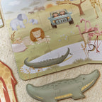 Little Dutch puzzle 6in1 din carton FSC 2 ani+ Safari Friends
