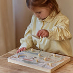 Little Dutch puzzle din lemn FSC cu sunete 12m+ Safari Friends