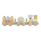 Little Dutch trenulet din lemn SFC pentru stivuire 12m+ Animale Safari Green