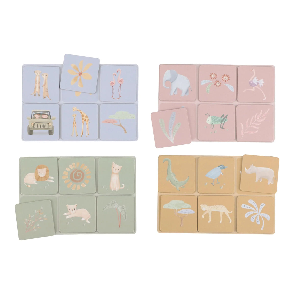 Little Dutch joc LOTTO din carton FSC 2 ani+ Safari Friends