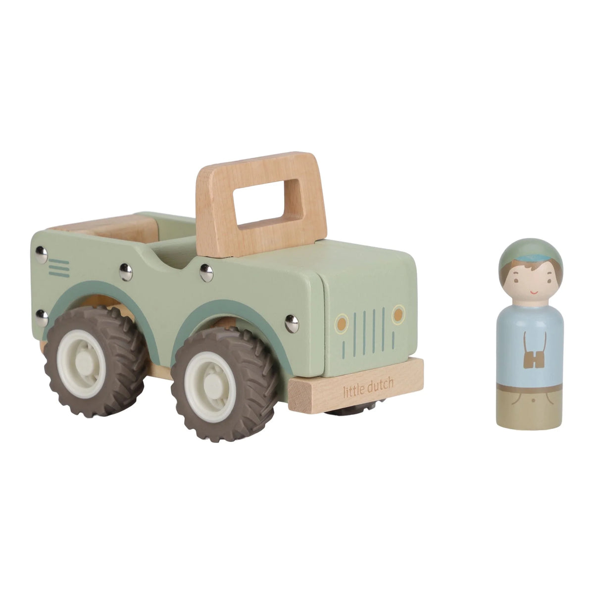 Little Dutch masinuta jeep safari din lemn FSC 18m+ Safari Freinds