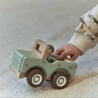 Little Dutch masinuta jeep safari din lemn FSC 18m+ Safari Freinds