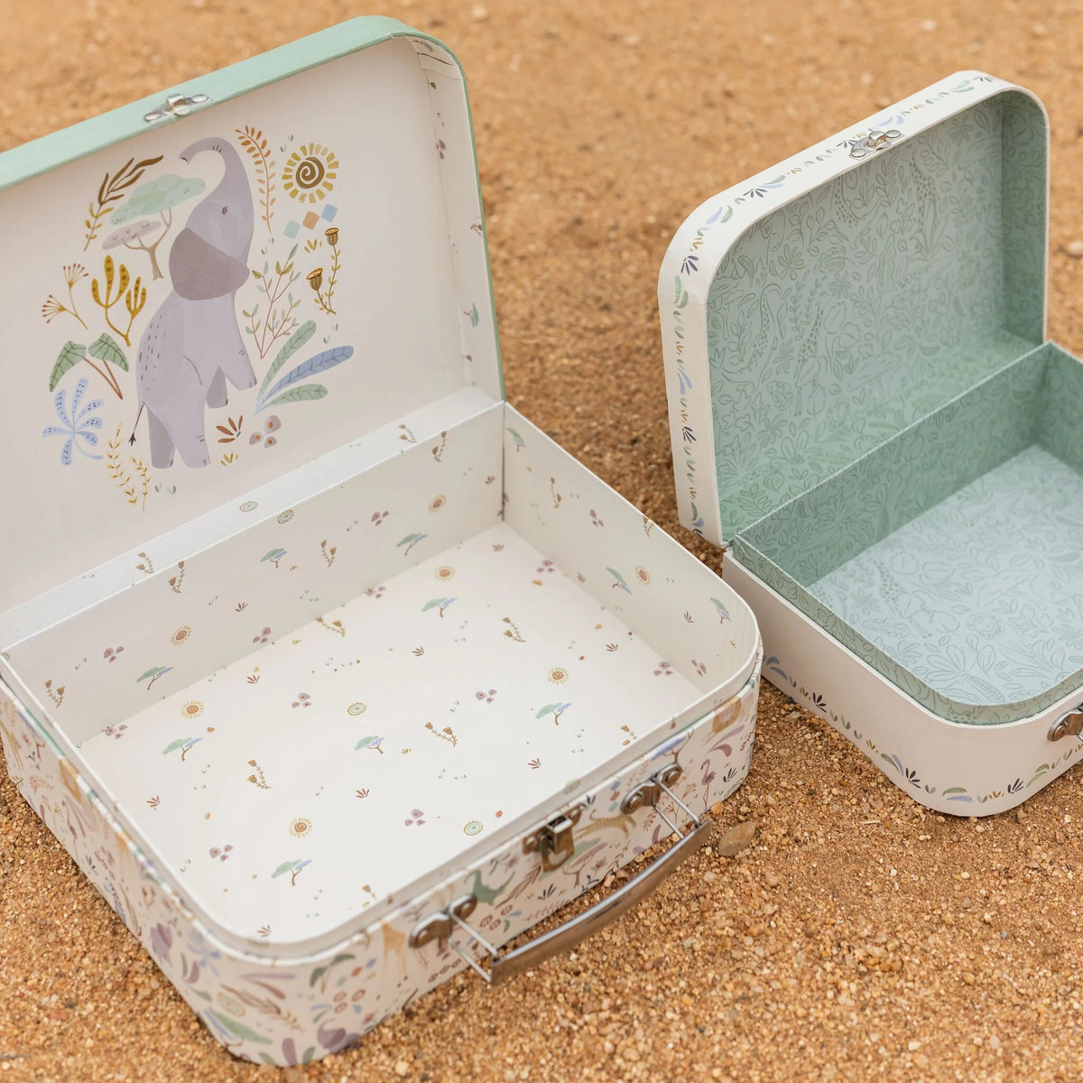Little Dutch valiza decorativa set de 2 bucati 2 ani+ Safari Friends