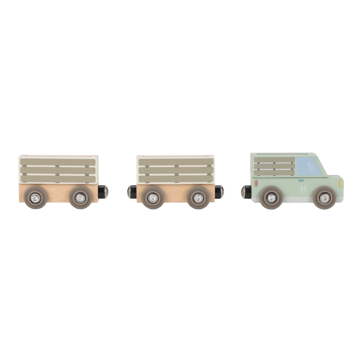 Little Dutch trenlet cu sine din lemn SFC 18m+ Safari Freinds