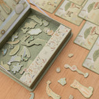 Little Dutch puzzle magnetic 3 ani+ Safari Friends Green