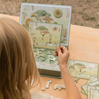 Little Dutch puzzle magnetic 3 ani+ Safari Friends Green