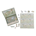 Little Dutch puzzle magnetic 3 ani+ Safari Friends Green