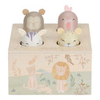 Little Dutch jucarie interactiva muzicala Pop-up din lemn SFC 12m+ Safari Freinds