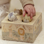 Little Dutch jucarie interactiva muzicala Pop-up din lemn SFC 12m+ Safari Freinds