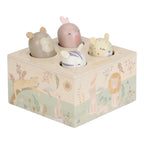 Little Dutch jucarie interactiva muzicala Pop-up din lemn SFC 12m+ Safari Freinds
