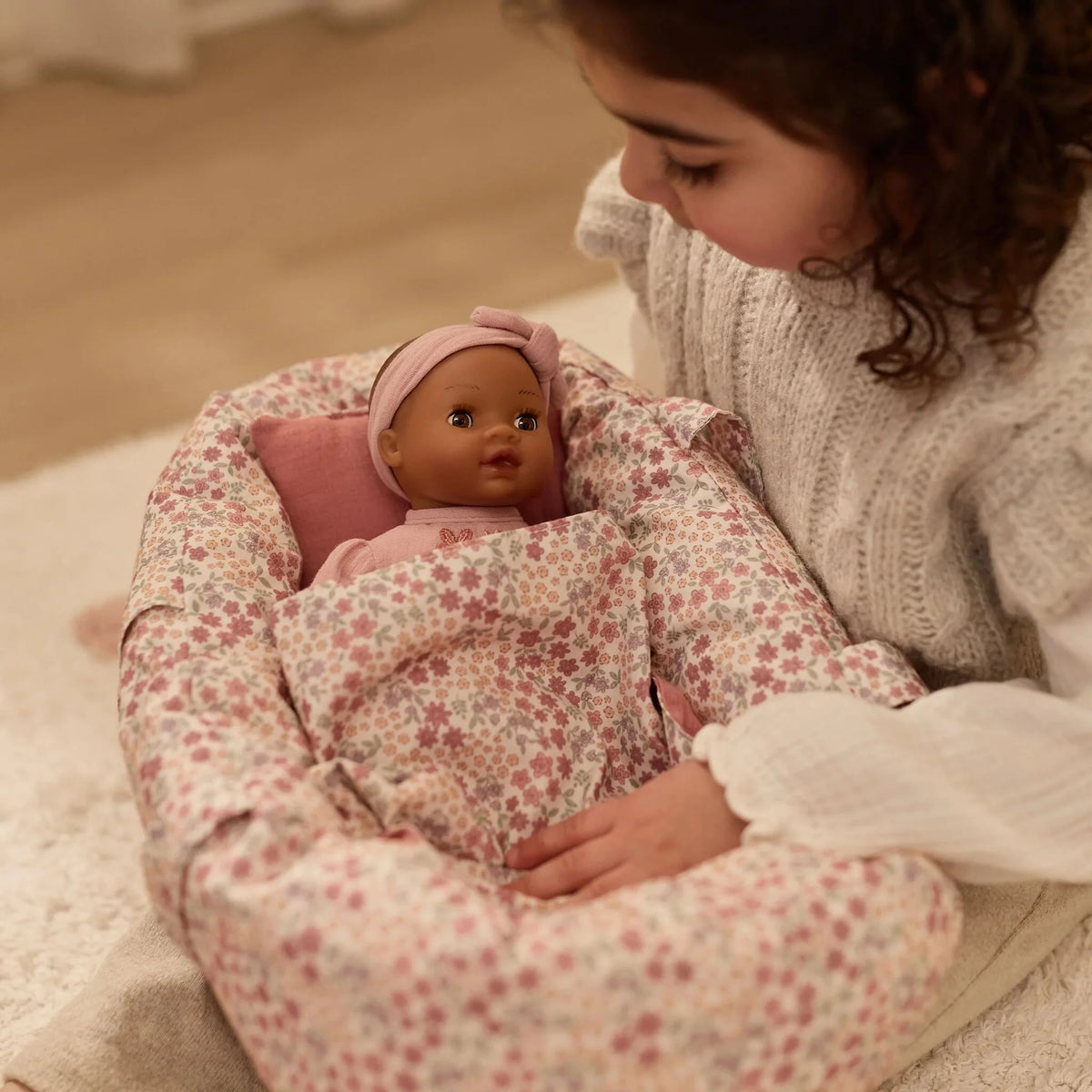 Little Dutch Babynest pentru papusi 3 ani+ Pink
