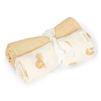Little Dutch muselina din bumbac organic 70x70 cm 0m+ 2 buc Safari Leo