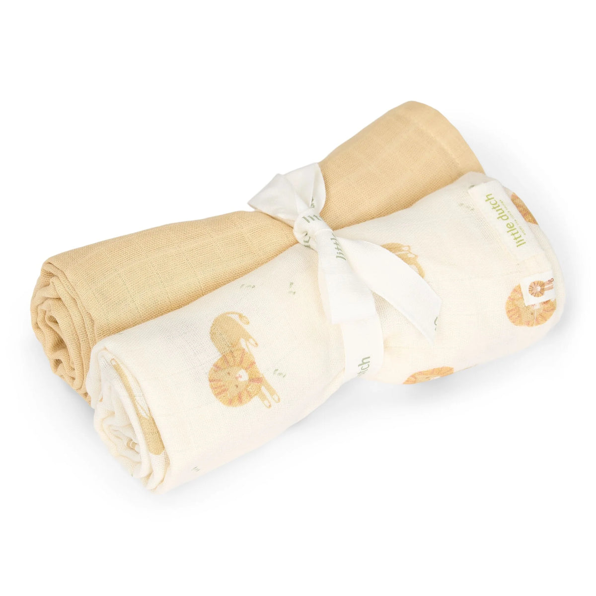 Little Dutch muselina din bumbac organic 70x70 cm 0m+ 2 buc Safari Leo