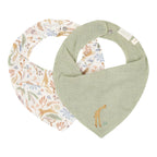 Little Dutch set baveta bandana 2 buc 0m+ Safari Wonders Green