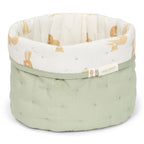 Little Dutch cos de depozitare rotund matlasat mediu 30x25 Safari Leo Gree
