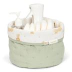 Little Dutch cos de depozitare rotund matlasat mediu 30x25 Safari Leo Gree