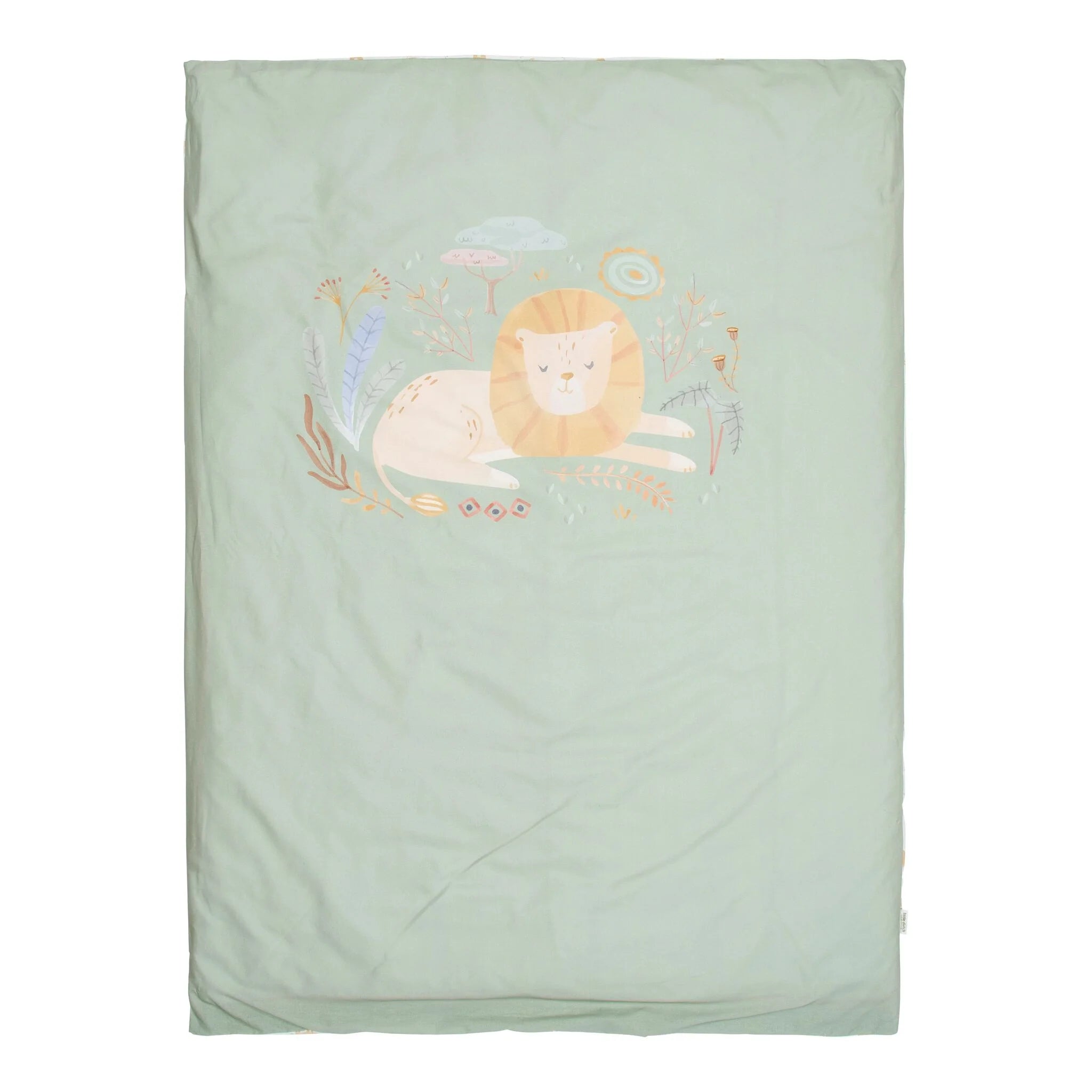 Little Dutch lenjerie pat din bumbac organic 140x110 cm 0m+ Safari Leo Imagine secundară a produsului
