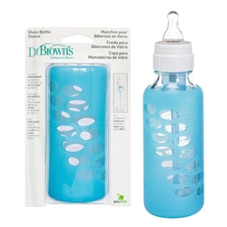 Dr.Brown's Protectie silicon pentru biberoane de 250 ml - albastru