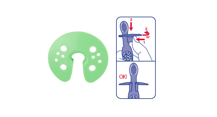 Chicco Set maseur gingie si periuta de dinti cu protectie 6m+ Verde