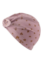 Sterntaler caciulita fete cu nod si imprimeu inimioare protectie UV30+ 4-24 luni 45-51 Salmon Pink