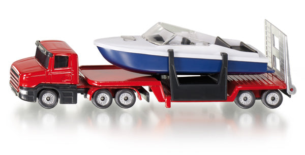 Siku Jucarie masinuta Low Loader with Boat 3ani+ Imagine principală a produsului