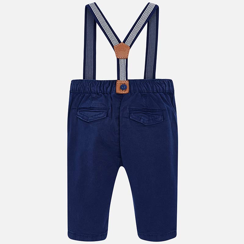 Mayoral pantaloni cu bretele pentru baieti 1-18 luni, Navy Imagine secundară a produsului