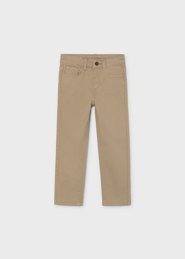 Mayoral pantaloni baieti lungi slim fit cu buzunare 2-10 ani Hazelnut Imagine principală a produsului