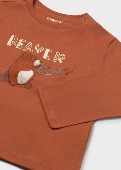 Mayoral bluza baieti cu maneca lunga 12-48 luni Caramiziu Beaver