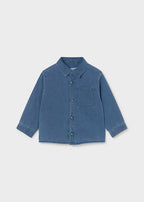 Mayoral camasa baieti cu maneca lunga denim 12-48 luni Denim mediu