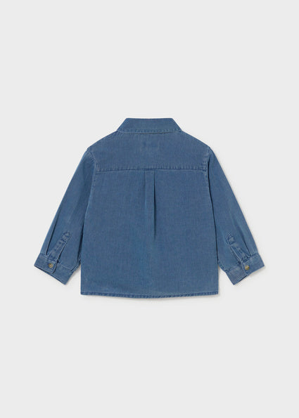 Mayoral camasa baieti cu maneca lunga denim 12-48 luni Denim mediu Imagine secundară a produsului