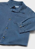 Mayoral camasa baieti cu maneca lunga denim 12-48 luni Denim mediu