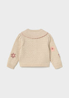Mayoral cardigan fete cu flori 12-48 luni Milk vigoré