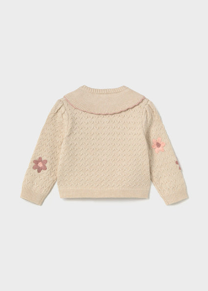 Mayoral cardigan fete cu flori 12-48 luni Milk vigoré
