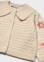 Mayoral cardigan fete cu flori 12-48 luni Milk vigoré