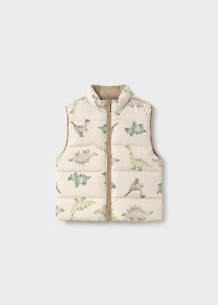 Mayoral vesta baieti reversibila si cu imprimeu 12-48 luni Dark topo cu dino