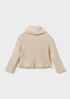 Mayoral cardigan fete cu guler blanita detasabil 12-48 luni Milk vigoré