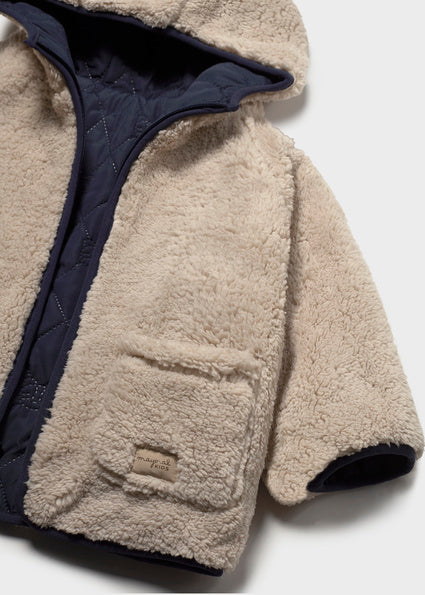 Mayoral geaca baieti reversibila cu blana 12-48 luni Azul