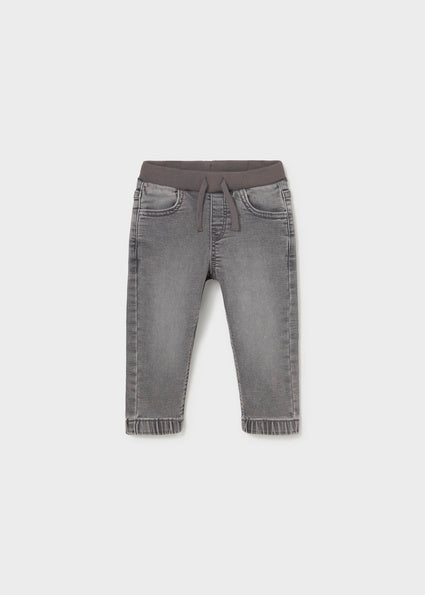 Mayoral blugi baieti jogger 12-48 luni Denim Gri Mediu