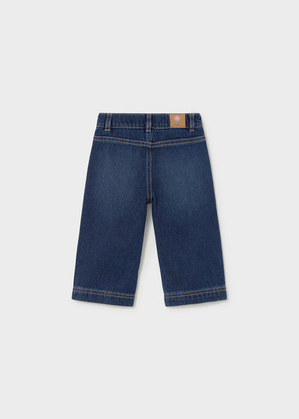 Mayoral pantaloni fete denim cu buzunare brodate 12-48 luni Denim inchis Imagine secundară a produsului