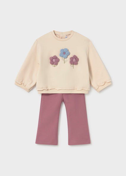 Mayoral compleu fete 2 piese hanorac cu pantalon 12-48 luni Visniu