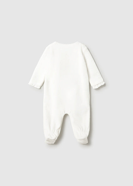 Mayoral salopeta fete 0-6 luni Off-white cu inimioare Imagine secundară a produsului