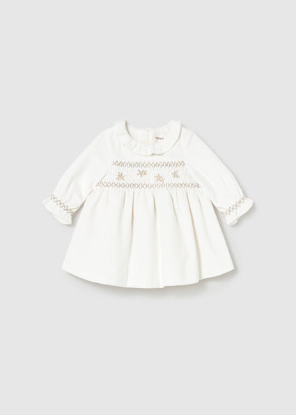 Mayoral rochita fete din catifea 0-18 luni Off-white Imagine principală a produsului