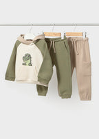 Mayoral compleu baieti 3 piese trening cu 2 pantaloni 12-48 luni Laurel cu dino