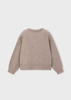 Mayoral cardigan fete cu flori 5-10 ani Bej-caramel melanj