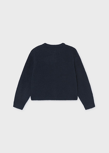 Mayoral cardigan fete din tricot cu fundite 2-10 ani Navy blue
