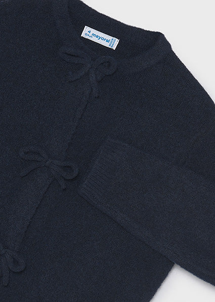 Mayoral cardigan fete din tricot cu fundite 2-10 ani Navy blue