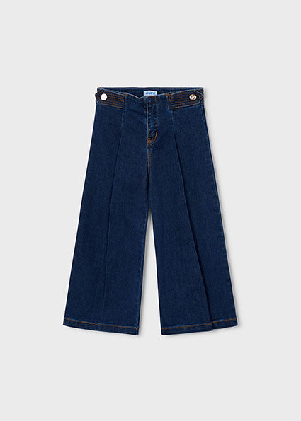 Mayoral pantaloni fete blugi wide leg 2-10 ani Denim super dark